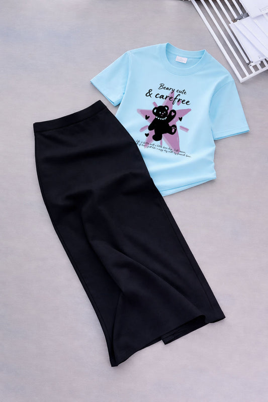 Bộ Gấu Xanh Pastel Cute