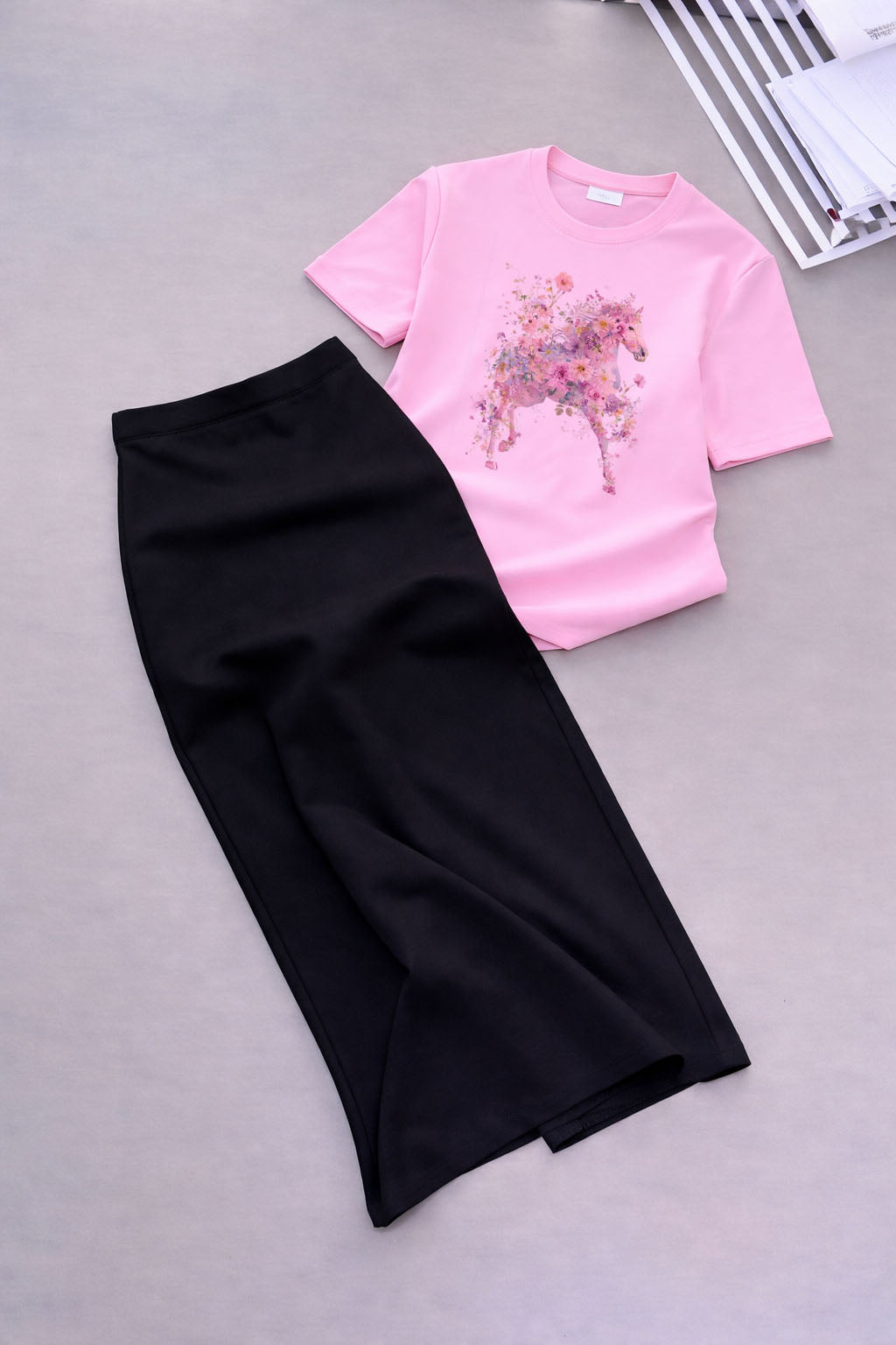 Set Floral Unicorn Pink