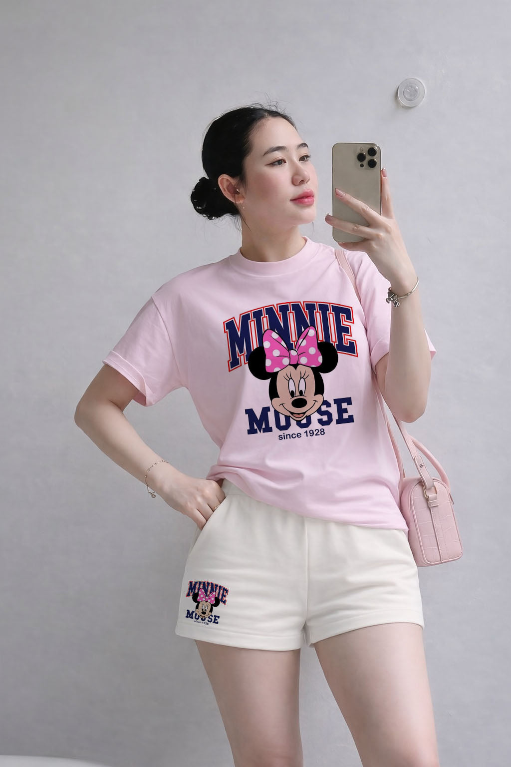 Set Minnie Mouse Baby Pink